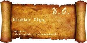 Wichter Olga névjegykártya
